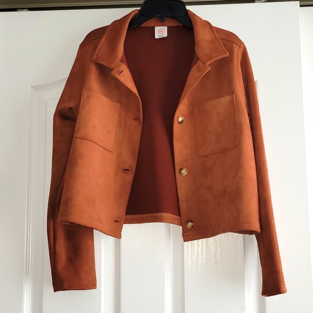 Wonder Nation Brown faux suede jacket NWT